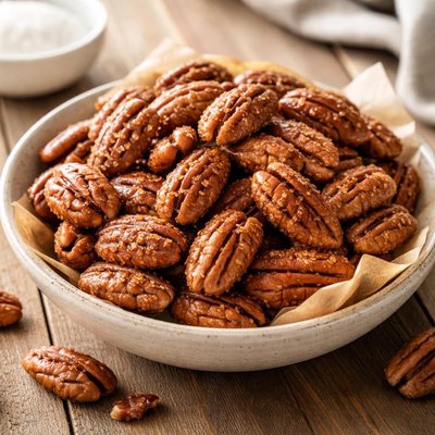Candy covered pecans