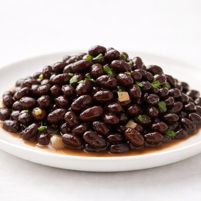 Caned black beans