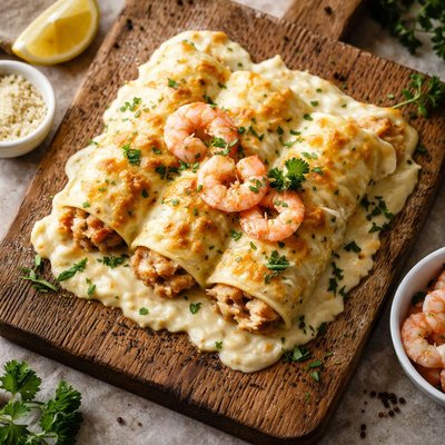 Canelones de marisco