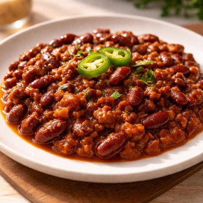 Canned chili beans