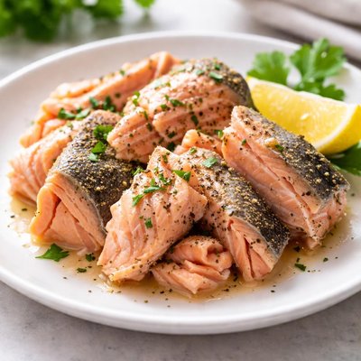 Canned pink salmon