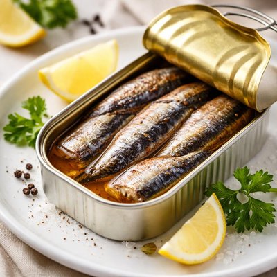 Canned sardines