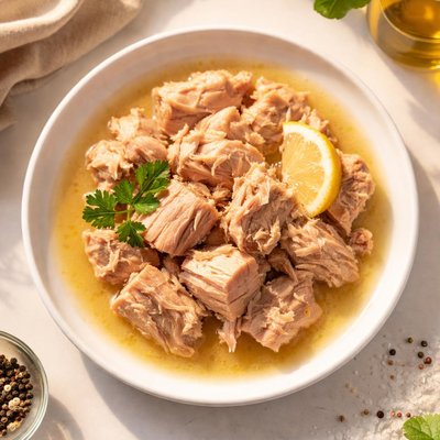Canned tuna in its own juice