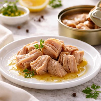 Canned tuna in oil