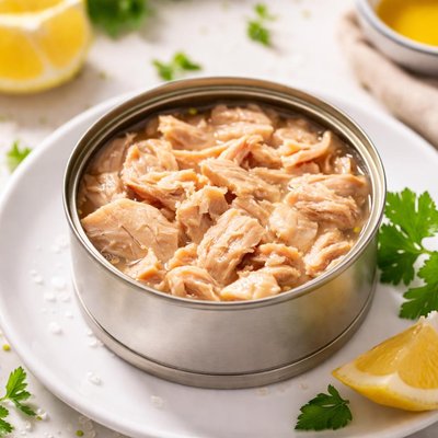 Canned tuna in water