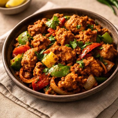 Capcicum chicken sukha