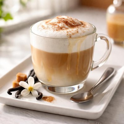 Cappuccino with vanilla syrup