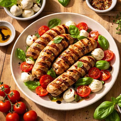 Caprese chicken sausage