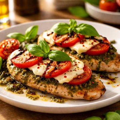 Caprese pesto chicken