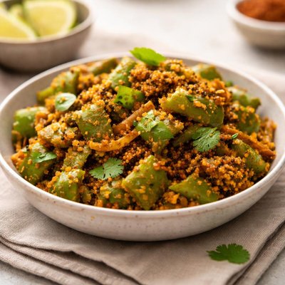 Capsicum besan bhaji