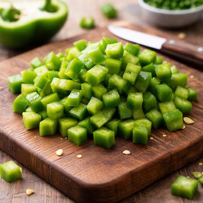 Capsicum green cubes
