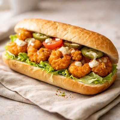 Captain johns shrimp po boy