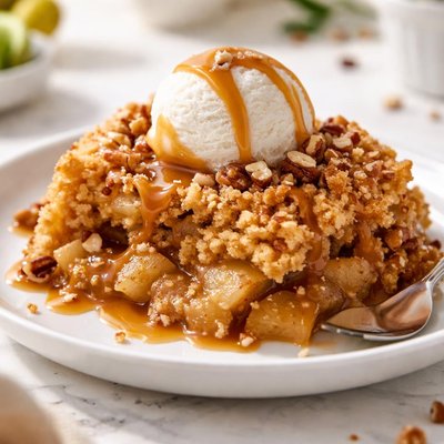 Caramel apple dump cake