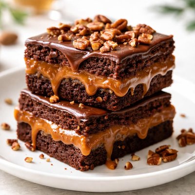 Caramel brownie
