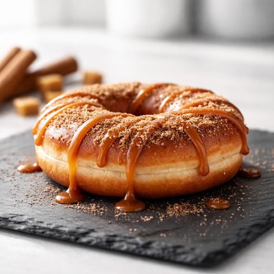 Caramel cinnamon donut