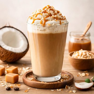 Caramel coconut latte
