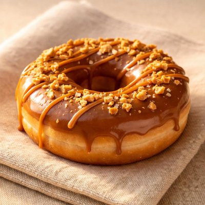 Caramel doughnut medium size