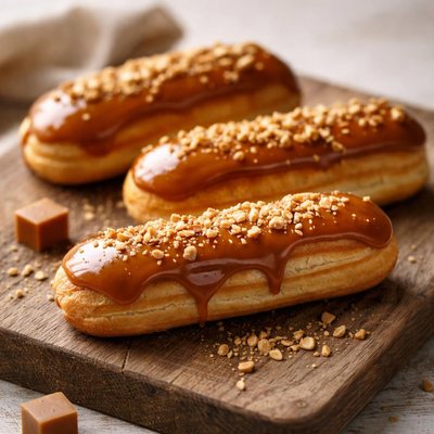 Caramel eclair