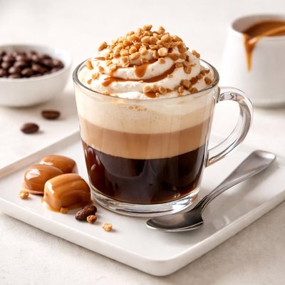Caramel espresso coffee