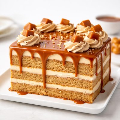 Caramel flavored cake