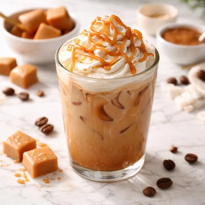Caramel flavored coffee