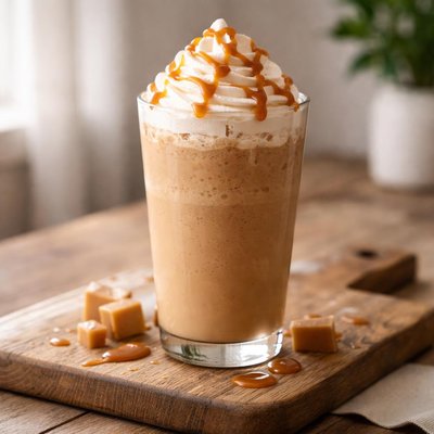 Caramel iced frappe