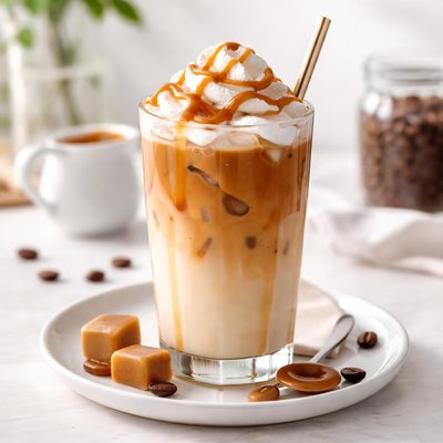 Caramel iced latte