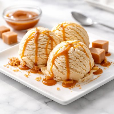 Caramel lactate ice cream