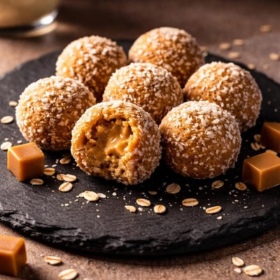 Caramel protein ball