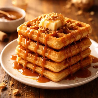 Caramel waffles