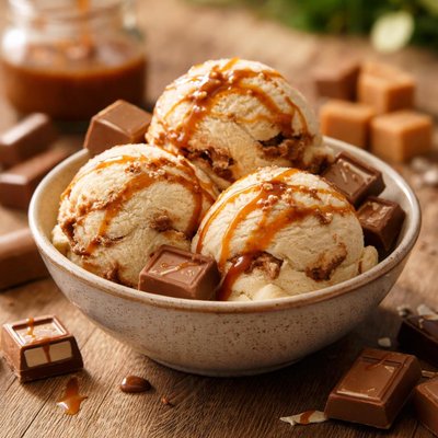 Caramilk ice cream