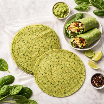 Carb smart spinach tortilla