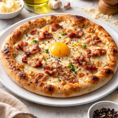 Carbonara pizza