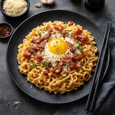 Carbonara ramen buldak