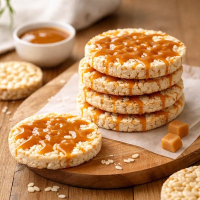 Carmel rice cakes