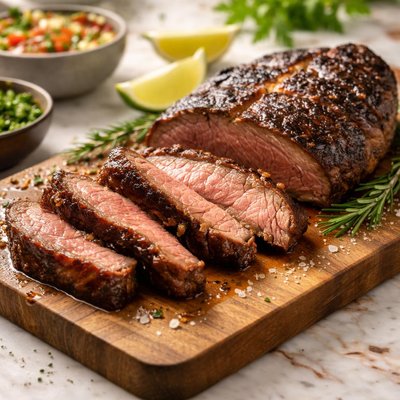 Carne assada na brasa