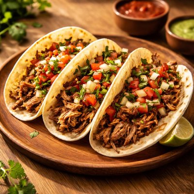 Carnitas flour taco