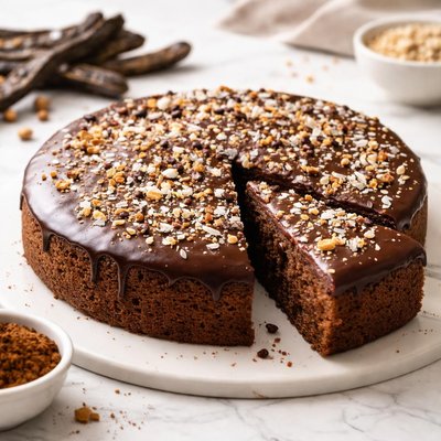 Carob bean cake