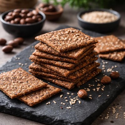 Carob bean cracker