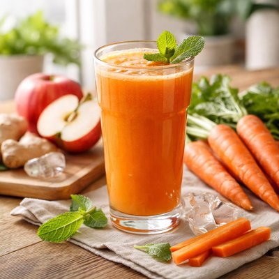 Carrot-apple fresh juice