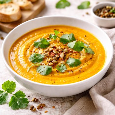 Carrot and coriander soup