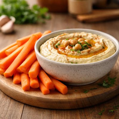 Carrot and hummus