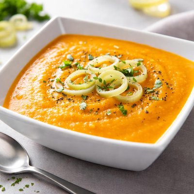 Carrot and leak soup