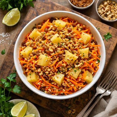 Carrot and pineapple salad