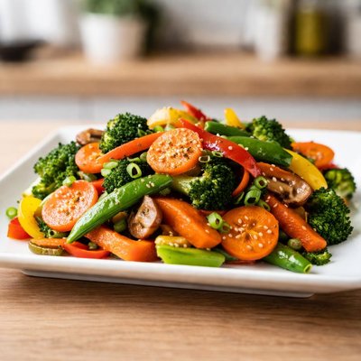 Carrot and vegetable stir-fry
