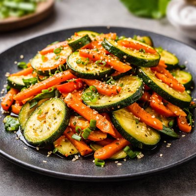 Carrot and zucchini stir-fry