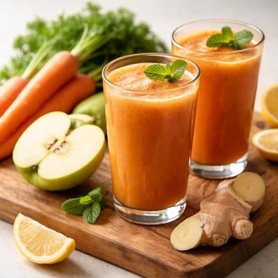 Carrot apple ginger juice