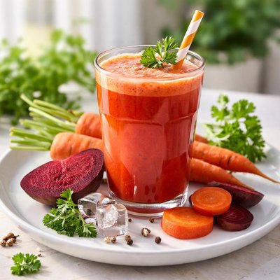 Carrot beetroot juice
