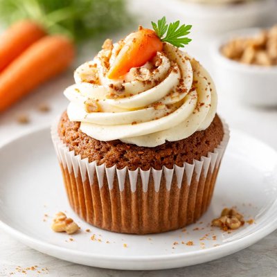 Carrot cake cupcake