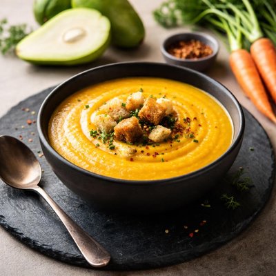 Carrot chayote soup
